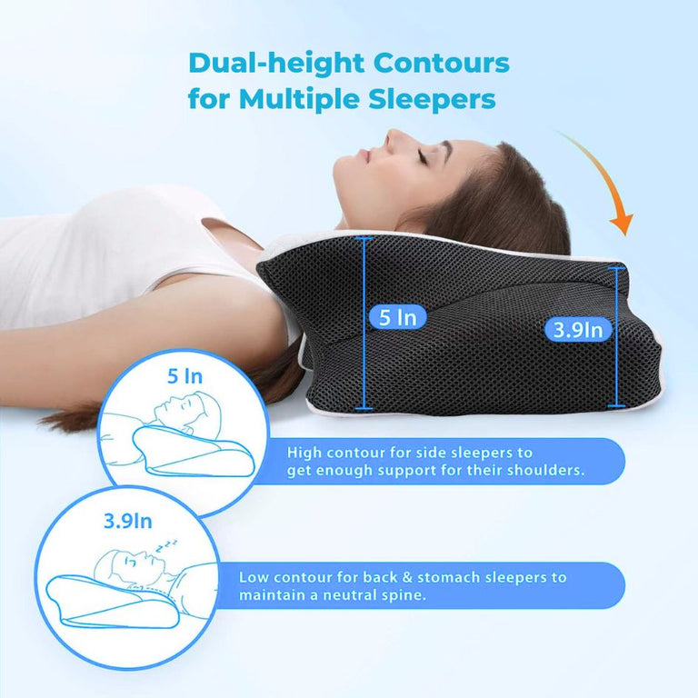 Blue Collar Contour Relief Pillow