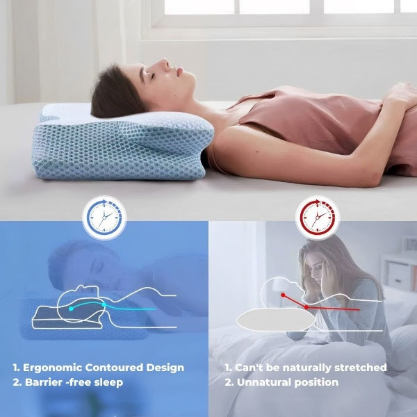 Blue Collar Contour Relief Pillow
